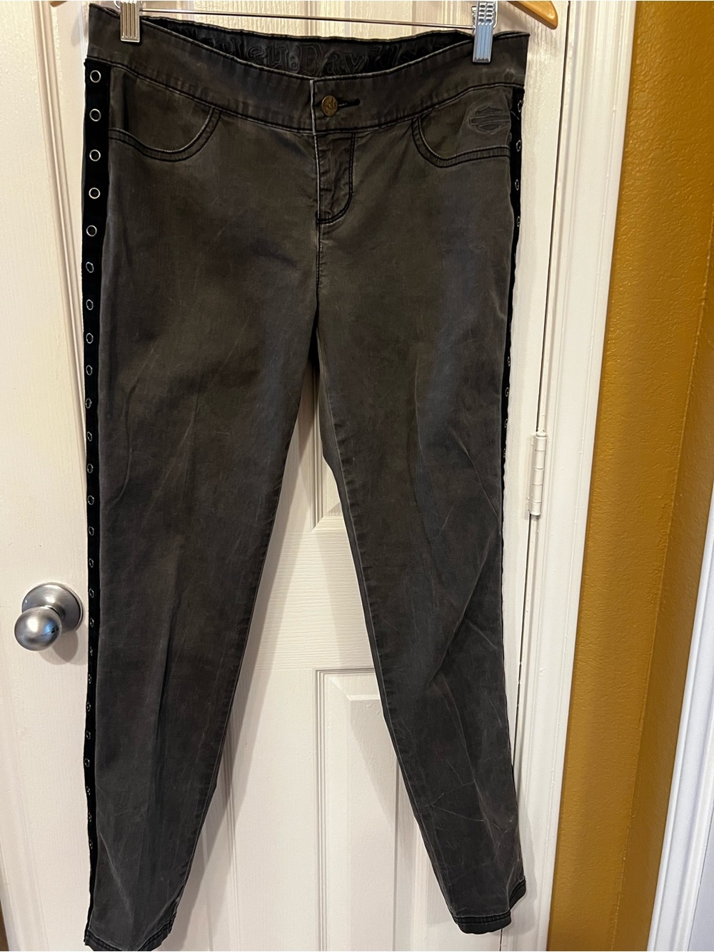Harley-Davidson Skinny Moto Grommet Side Jeans – Size 10